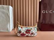 Uubags Gucci Gossip small shoulder bag in white and multicolor nylon 21x11.5x3cm - 3