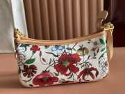 Uubags Gucci Gossip small shoulder bag in white and multicolor nylon 21x11.5x3cm - 2