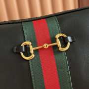 Uubags Gucci Horsebit Web small camera bag in black leather 22x13.5x9cm - 4