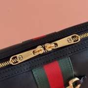 Uubags Gucci Horsebit Web small camera bag in black leather 22x13.5x9cm - 3