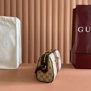 Uubags Gucci Horsebit Web small camera bag in sand and brown GG canvas 22x13.5x9cm - 6
