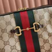 Uubags Gucci Horsebit Web small camera bag in sand and brown GG canvas 22x13.5x9cm - 4