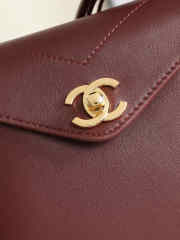 Uubags Chanel Small Shopping Bag In Grained Calfskin, Lambskin And Gold Metal Burgundy 16x22x8cm - 2
