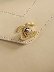Uubags Chanel Small Shopping Bag In Grained Calfskin, Lambskin And Gold Metal Light Beige 16x22x8cm - 2