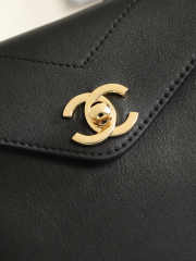 Uubags Chanel Small Shopping Bag In Grained Calfskin, Lambskin And Gold Metal Black 16x22x8cm - 5
