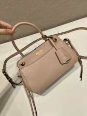 Uubags Prada 1BA511 carry mini leather handbag in sand beige 20x13.5x6cm - 6