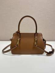 Uubags Prada 1BA511 carry mini leather handbag in cognac 20x13.5x6cm - 2