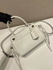 Uubags Prada 1BA511 carry mini leather handbag in white 20x13.5x6cm - 4