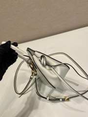 Uubags Prada 1BA511 carry mini leather handbag in white 20x13.5x6cm - 3