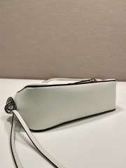 Uubags Prada 1BA511 carry mini leather handbag in white 20x13.5x6cm - 2