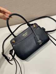 Uubags Prada 1BA511 carry mini leather handbag in black 20x13.5x6cm - 5