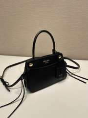 Uubags Prada 1BA511 carry mini leather handbag in black 20x13.5x6cm - 2