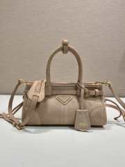 Uubags Prada Bonnie suede mini handbag in water lily 23.5x12x9cm - 1