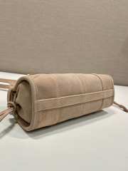 Uubags Prada Bonnie suede mini handbag in water lily 23.5x12x9cm - 6