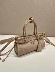 Uubags Prada Bonnie suede mini handbag in water lily 23.5x12x9cm - 5