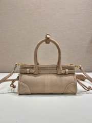 Uubags Prada Bonnie suede mini handbag in water lily 23.5x12x9cm - 4