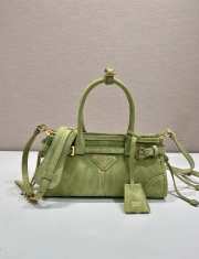 Uubags Prada Bonnie suede mini handbag in agave 23.5x12x9cm - 1