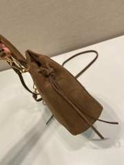 Uubags Prada Carry mini suede handbag in brown 19x21x7cm - 2