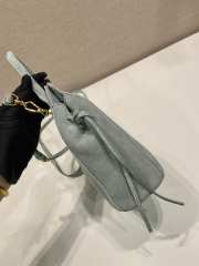 Uubags Prada Carry mini suede handbag in blue 19x21x7cm - 5