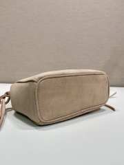 Uubags Prada Carry mini suede handbag in water lily 19x21x7cm - 3