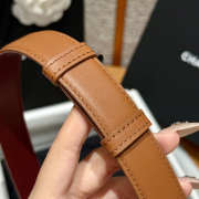 Uubags Chanel Leather Belt In Calfskin & Metal Brown & Gold 2.5cm - 3