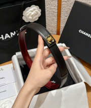 Uubags Chanel Leather Belt In Calfskin & Metal Black & Gold 2.5cm - 6