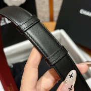 Uubags Chanel Leather Belt In Calfskin & Metal Black & Gold 2.5cm - 3