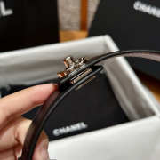 Uubags Chanel Leather Belt In Calfskin & Metal Black & Silver 2.5cm - 6