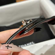 Uubags Chanel Leather Belt In Suede & Metal Black & Silver 2.5cm - 6