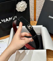 Uubags Chanel Leather Belt In Suede & Metal Black & Silver 2.5cm - 4