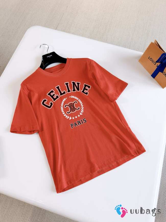 Uubags Celine T-shirt in cotton jersey red cycliste - 1