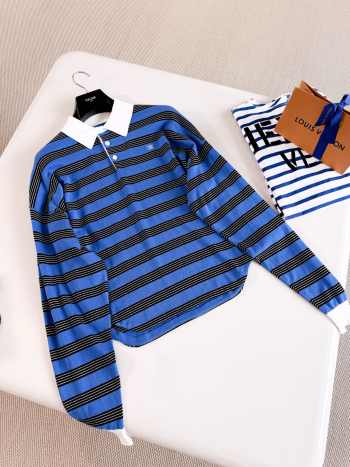 Uubags Celine polo in striped cotton blue/white/black