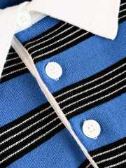 Uubags Celine polo in striped cotton blue/white/black - 3