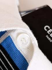 Uubags Celine polo in striped cotton blue/white/black - 5