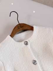 Uubags Dior Peplum Jacket Ecru Virgin Wool-Blend Knit Embroidered with Silver-Tone Sequins - 4