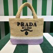 Uubags Prada Small Crochet Tote Bag In Alabaster/ Purple 24x8x24cm - 1