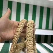 Uubags Prada Small Crochet Tote Bag In Alabaster/ Purple 24x8x24cm - 5