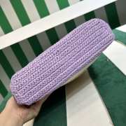 Uubags Prada Small Crochet Tote Bag In Alabaster/ Purple 24x8x24cm - 4