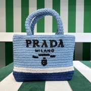 Uubags Prada Small Crochet Tote Bag In Blue 24x8x24cm - 1