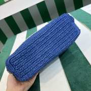 Uubags Prada Small Crochet Tote Bag In Blue 24x8x24cm - 3
