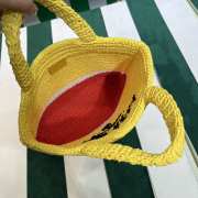 Uubags Prada Small Crochet Tote Bag In Yellow/ Orange 24x8x24cm - 5