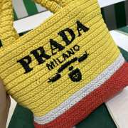 Uubags Prada Small Crochet Tote Bag In Yellow/ Orange 24x8x24cm - 2