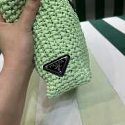 Uubags Prada Crochet Tote Bag Green Raffia 24x8x24cm - 4