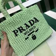 Uubags Prada Crochet Tote Bag Green Raffia 24x8x24cm - 2