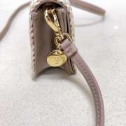 Uubags Prada crochet card holder with shoulder strap in light pink 11.5x8x2.5cm - 3
