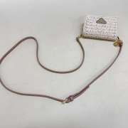 Uubags Prada crochet card holder with shoulder strap in light pink 11.5x8x2.5cm - 2
