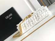 Uubags Celine Small Triomphe Woven Raffia Crossbody Bag White 20.5x11.5x4cm - 6