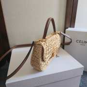 Uubags Celine Teen Lola Bag In Raffia Effect Textile Natural 20x11.5x5cm - 5