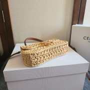 Uubags Celine Teen Lola Bag In Raffia Effect Textile Natural 20x11.5x5cm - 3