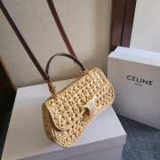 Uubags Celine Teen Lola Bag In Raffia Effect Textile Natural 20x11.5x5cm - 2